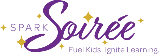 Spark Soiree logo, fuel kids ignite learning